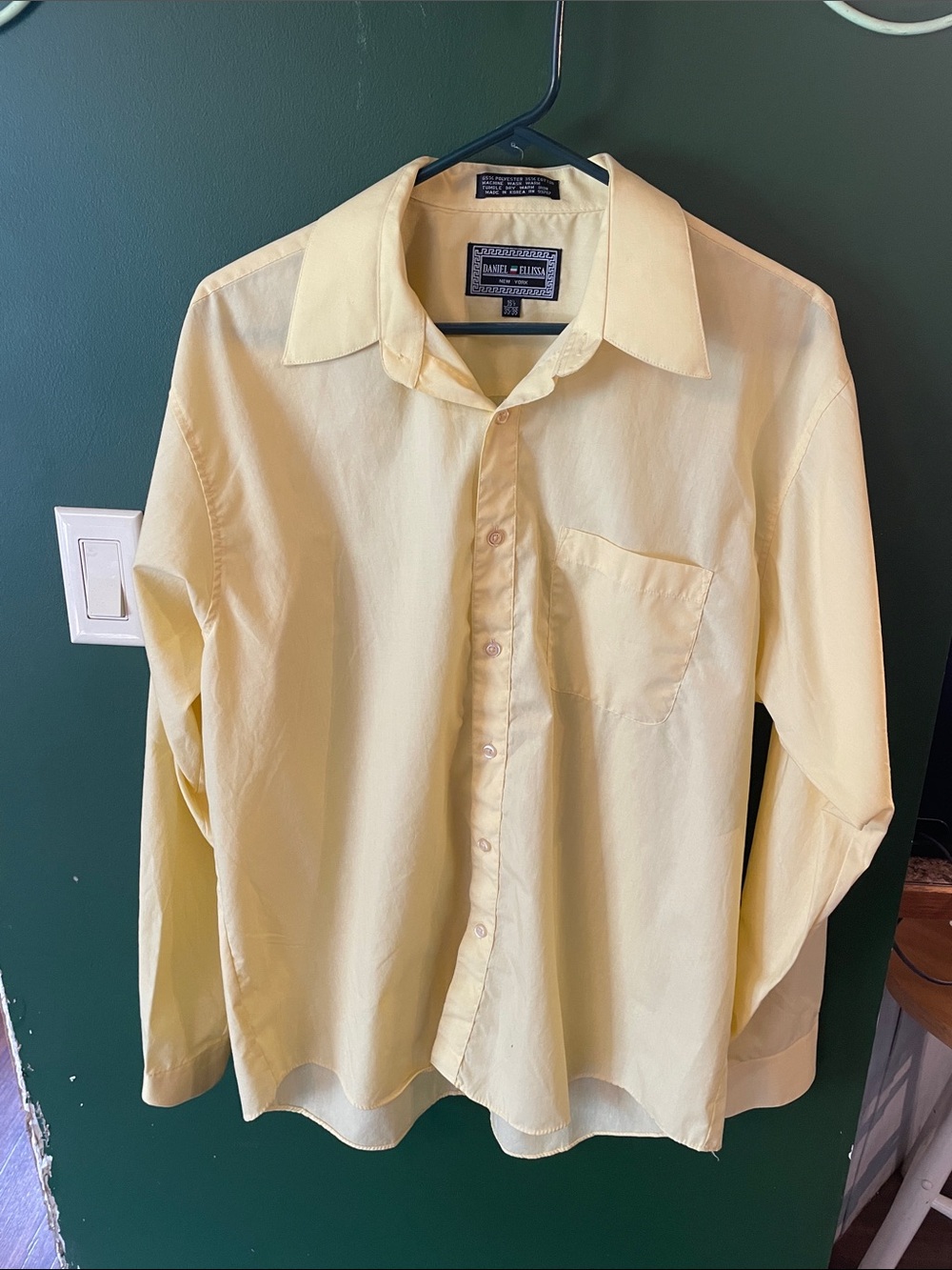 Daniel Elissa Yellow Button Down Shirt Size 16.5-35-36
